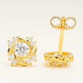 Hiphop Jewelry  925 Sterling Silver VVS Round Cut Moissanite Stud Earring